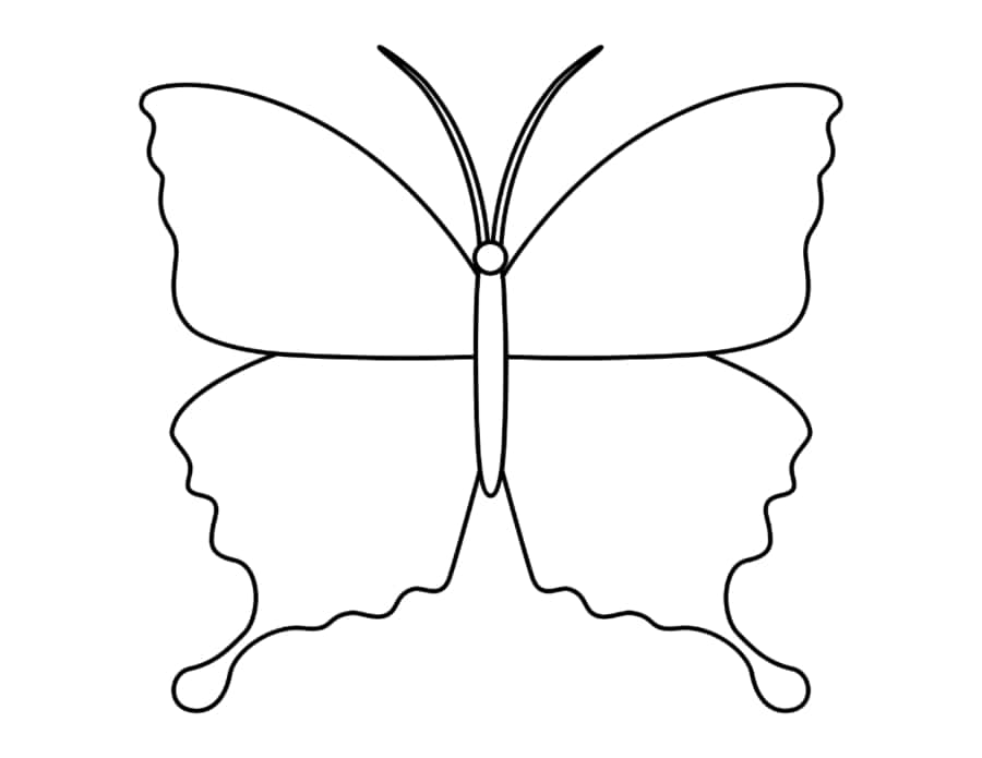 Butterfly Black Outline Art Kids Coloring Pages Pdf Free Vectors